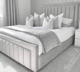 Hilton Panel Headboard Bed Set with Mattress