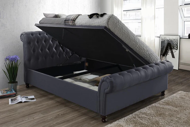 Castello Ottoman Sleigh Bed - Premium sleigh from Newcastle Beds UK